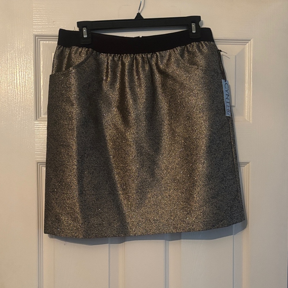Cynthia Rowley Gold and Black Mini Skirt